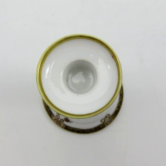 RC Nippon Hand-Painted Ceramic Candlestick Candle Holder With Gold Trim - Picture 8 of 10